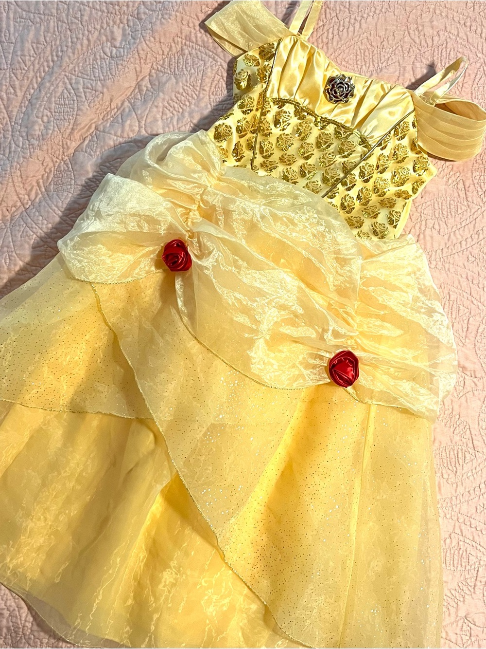 Disney Belle Deluxe Dress, Costume Girls 9/10